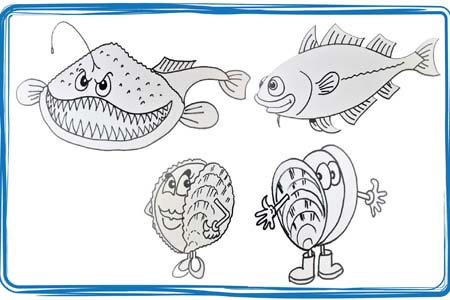 Yummy fish and shellfish
